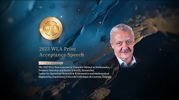 2023 WLA Prize Acceptance Speech from Yurii Nesterov