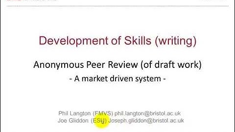 Peer review overview