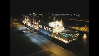 Allseas Audacia Pipelay Vessel at Night