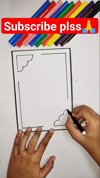 Learn how to make beautiful front page design for project work. Easy border design ideas. #shorts