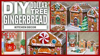 Dollar Tree DIY Gingerbread Kitchen Coffee Station Christmas Decor Ideas 2019 - Simple Crafts