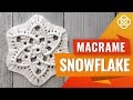 Macrame Snowflake No Ring | Macrame diy | Macrame Snowflake Tutorial