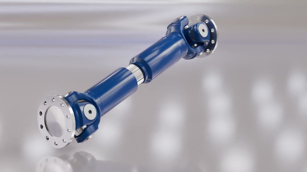 Cardan shaft 3D model and animation. - YouTube