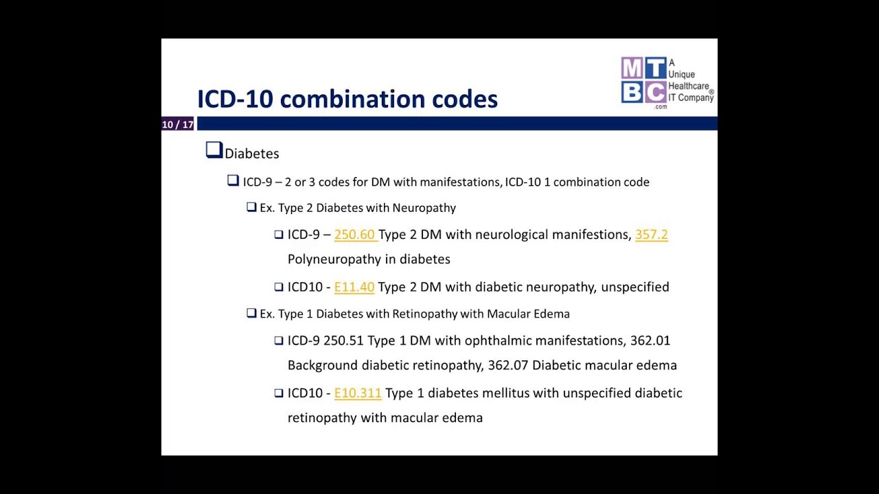 diabetes mellitus icd 10 code)