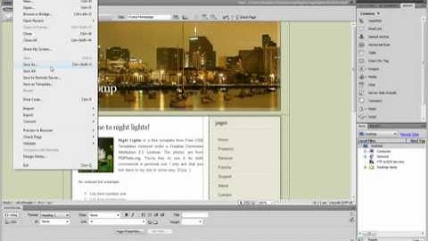 How to Build A Simple Site In Dreamweaver part 1 HD mov