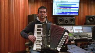 Nader El Shaer demonstrates a quarter-tone accordion