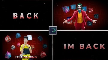 Alight motion 3D Intro Logo Video Editing in   Cinematic intro video editing Kinemaster Preset