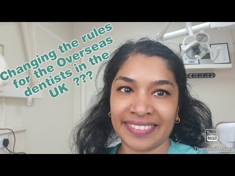 Route of registration of overseas dentists in the UK