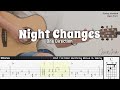 Night Changes - One Direction | Fingerstyle Guitar | TAB   Chords   Lyrics