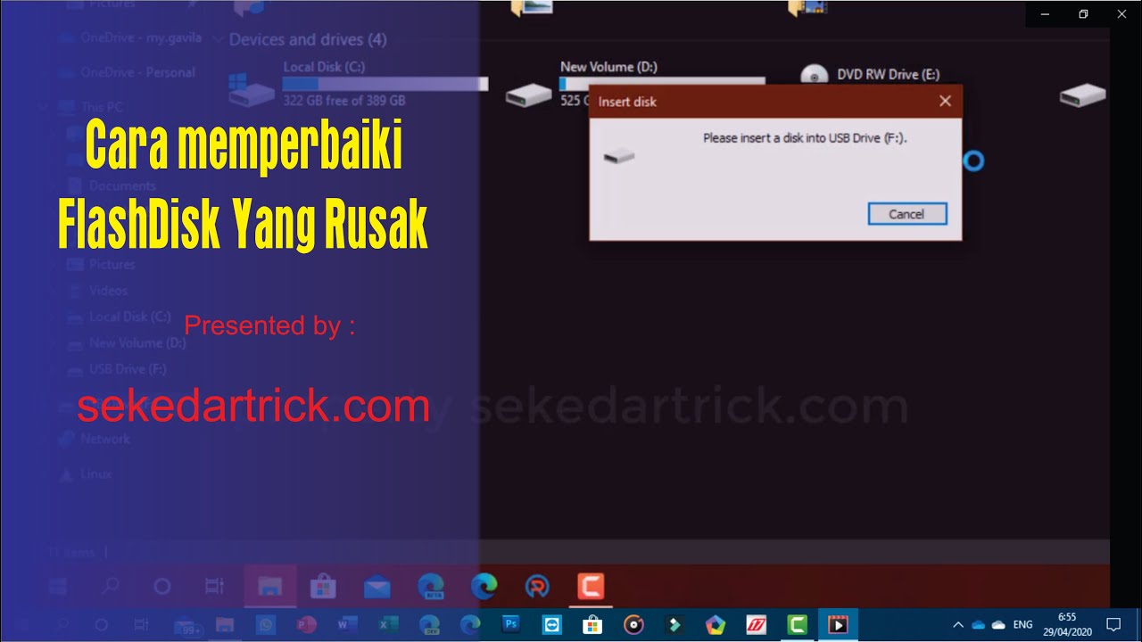Cara Memperbaiki Flashdisk Rusak