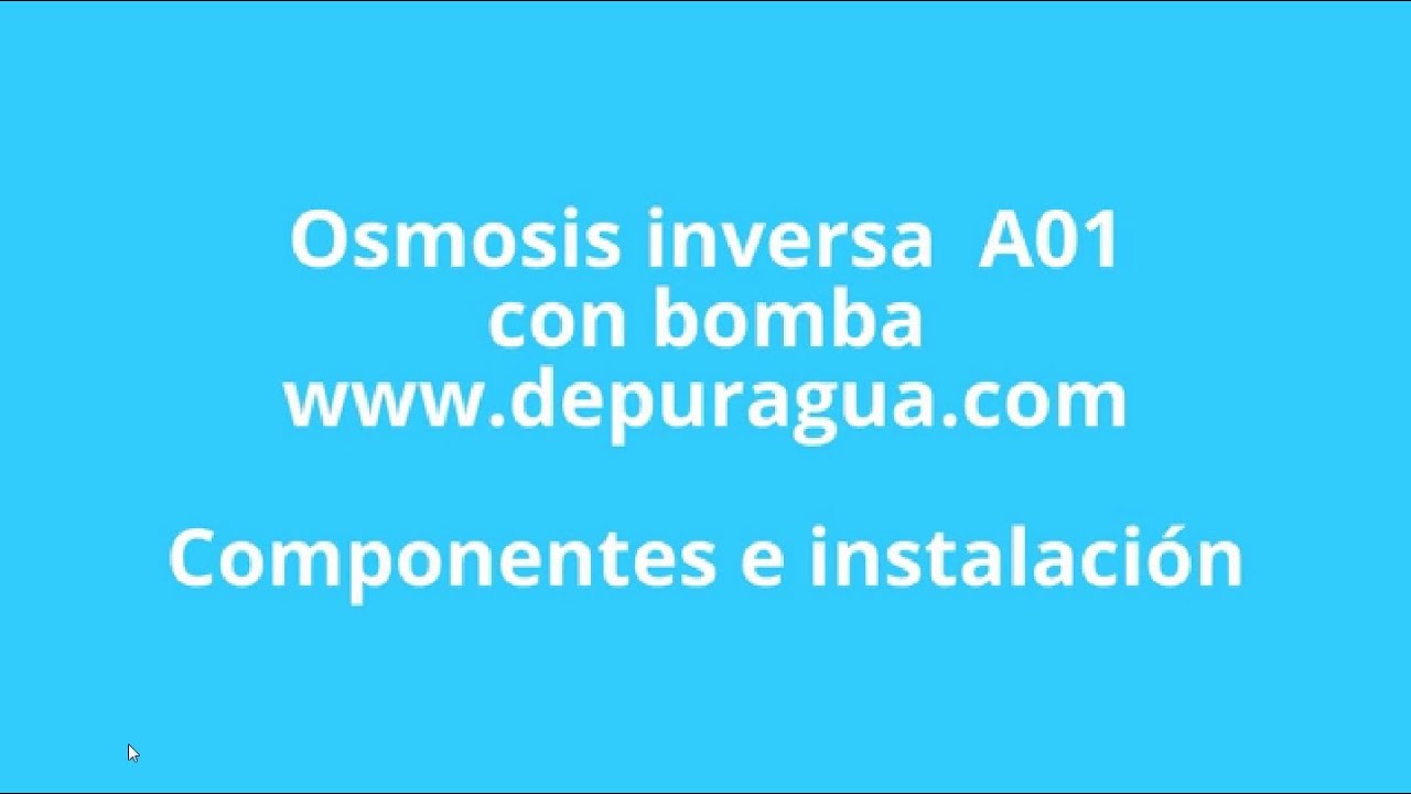 Osmosis inversa domestica RO-A01