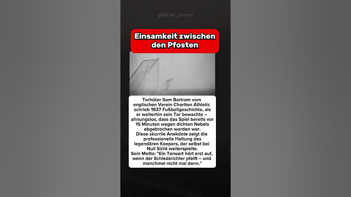 Der vergessene Torhüter