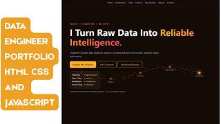 How to Create a Data Engineer Portfolio using HTML CSS and Javascript | Source code