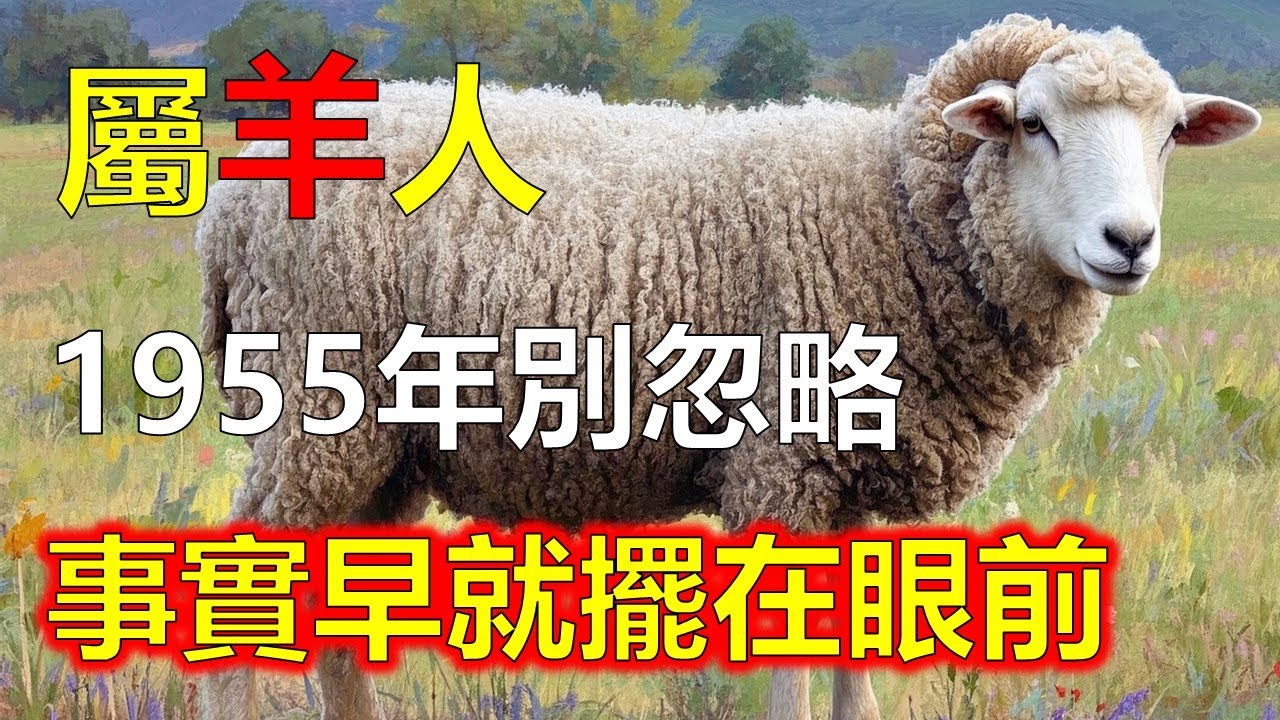 1955屬羊人別忽略！決定你晚年命格層次的關鍵秘密，其實早就擺在眼前！#2026羊#生肖羊 #1955 羊 - YouTube