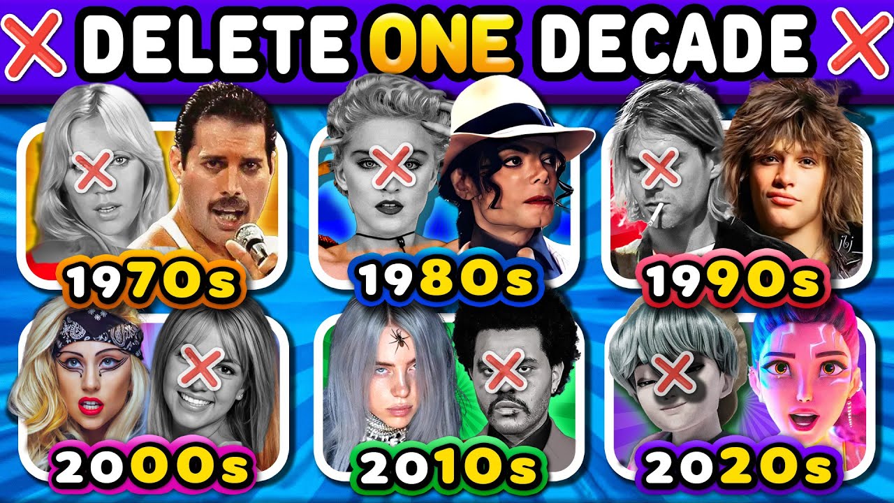 DELETE ONE SONG: 6 Songs Per Decade 🎶 TOP Songs of the Decades ✨ | Music Quiz