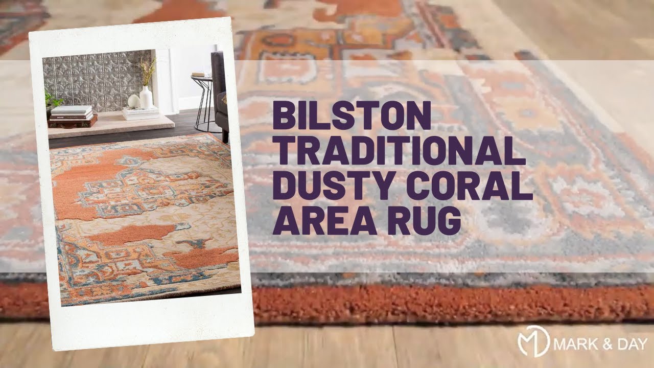 Bilston Traditional Dusty Coral Area Rug