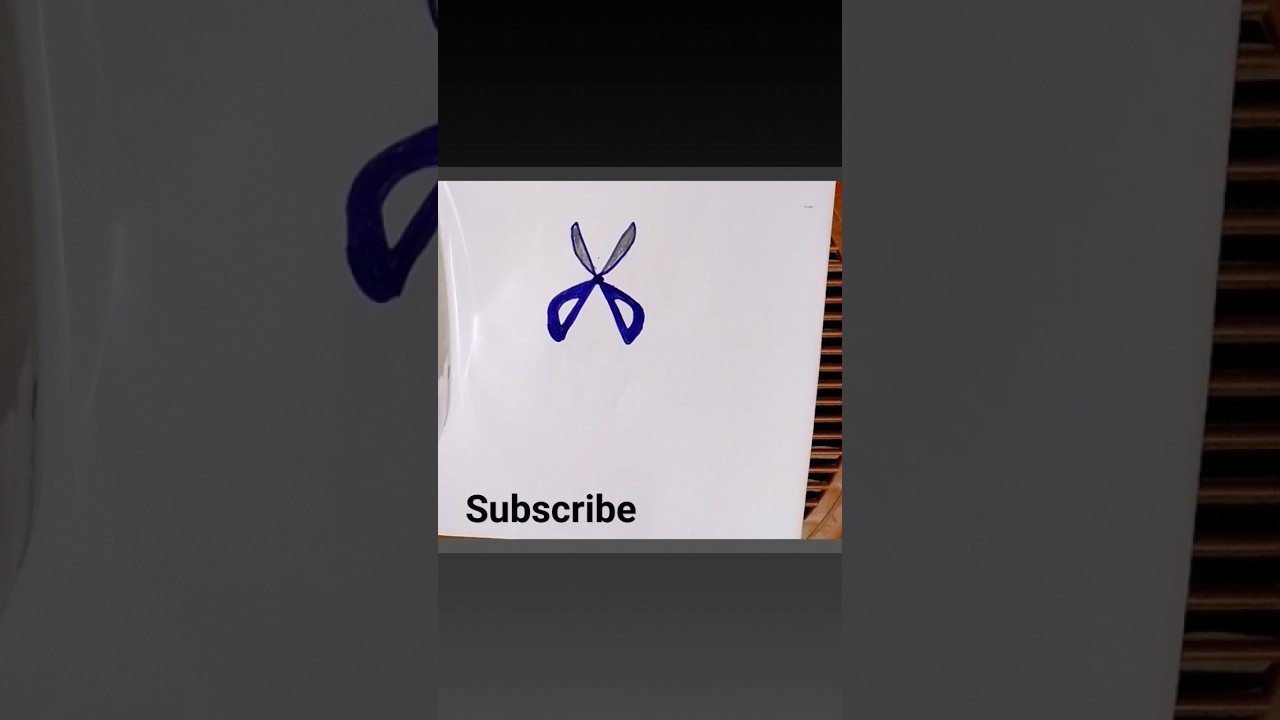 draw a scissor with latters 