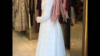 Pınar Şems Yezra Elbise - Ekru - www.modavitrini.com