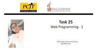 Task 25 | Web Programming - 1 | Java Institute