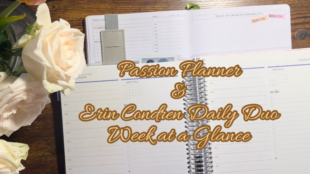 Week At A Glance In Passion Planner Daily & Erin Condren Daily Duo ...