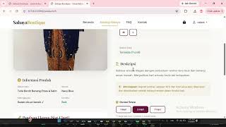 PROJECT UAS PEMROGRAMAN WEB 2 | SISTEM PENYEWAAN KEBAYA SAHAYA BOUTIQUE