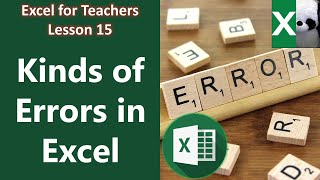 KINDS OF ERRORS | Excel for Teachers | Carlo Excels