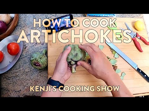Boiled artichokes, from the video