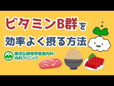 ビタミンB群を効率よく摂る方法とは？食べ物やサプリとは？ビタミンB1、B12、B6、B2など(横浜弘明寺呼吸器内科・内科クリニック)