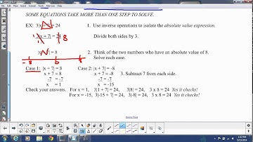 Lesson 1 7 Absolute Value Equations video