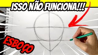 Como Desenhar Rosto de Anime Feminino De Frente Passo a Passo