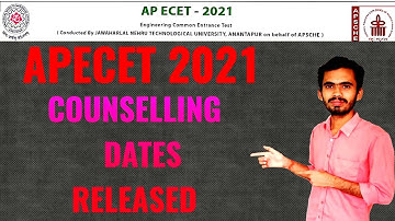 APECET 2021 COUNSELLING DATES RELEASED||APSCHE