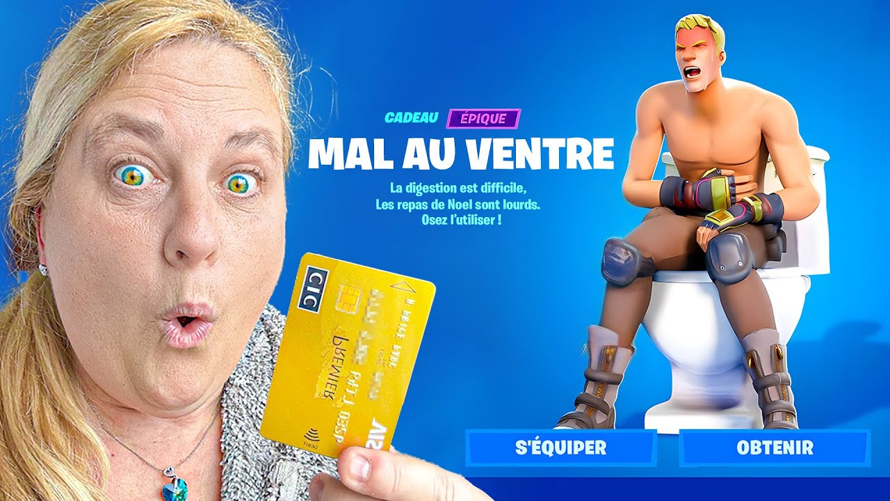 Ma MÈRE achète des EMOTES INTERDITES sur Fortnite ! (fait vite)