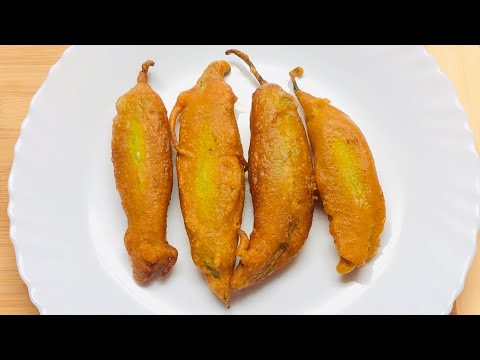 Chilli Pakora Recipe | Stuffed Chilli Snack Recipe | Mirchi Pakoda Recipe | Potato Stuffed Snacks