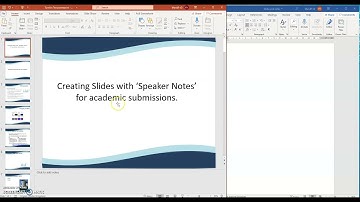 How to place slides and speaker notes in a word document.