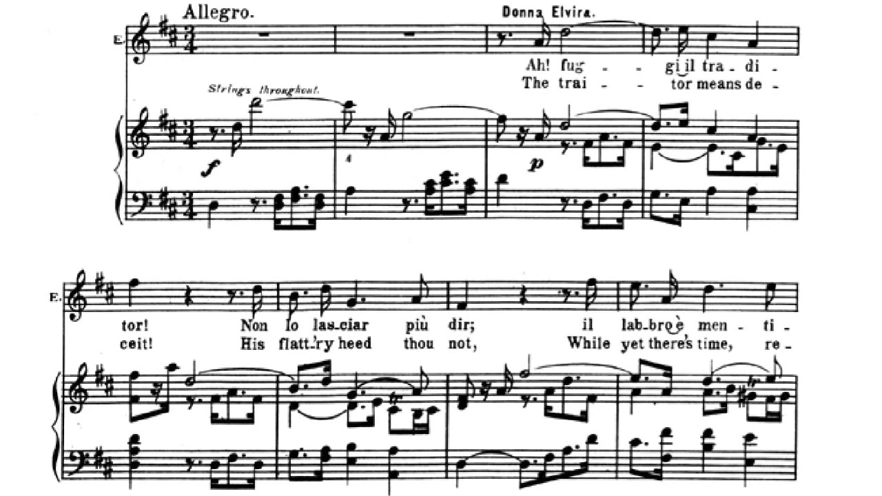 Ah! fuggi il traditor! | Don Giovanni | Mozart Accompaniment