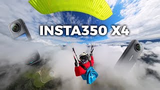 CRAZY INSTA360 X4 Paragliding Flight Above The Clouds With INVISIBLE SELFIE STICK