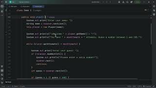 Number Guessing Game using JAVA