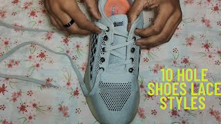 10 HOLES SHOES LACE STYLE | SPORTS SNEAKER NEW LACE STYLE  | CROSSING LACE STYLES #shoes #howtodo