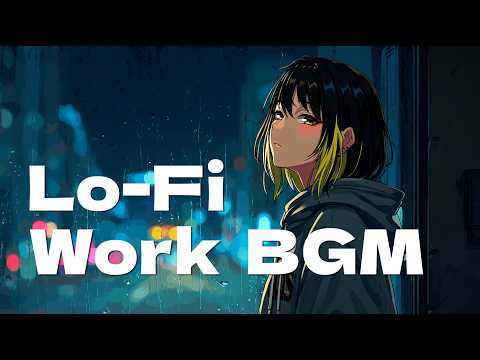 【Work BGM】Midnight raindrops: waiting out the storm with a quiet girl. Chill Lofi / Rain Sounds