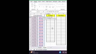 Excel FILTER Function se Time In &amp; Time Out Alag Kaise Kare? 🚀 #excel #exceltips #learnexcel