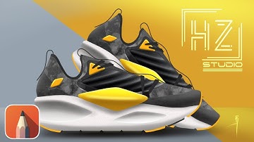 Sneakers Design Concept | Running Shoe | Time Lapse | Autodesk Sketchbook | 012