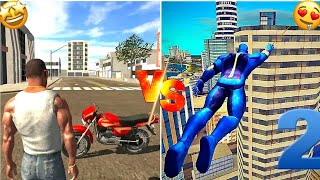 indian bike driving 3D vs rope hero mafia city wars😍 ||which game is best screenshot 3