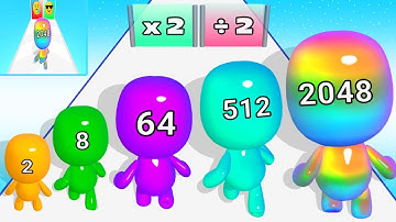 New Satisfying Mobile Games Man Runner 2048 Top TikTok Gameplay (Android, iOS) Walkthrough All Level