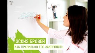 Как закрепить эскиз бровей