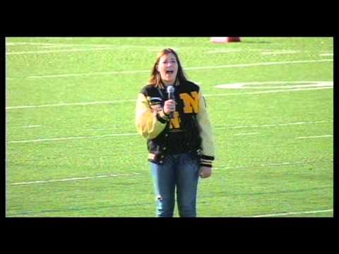 Sarah Cooper Sings the National Anthem at Novato H...