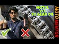 HOW TO CLEAN AND LUBE MOTORCYCLE CHAIN MOTUL CHAIN LUBE VS 90 GEAR OIL