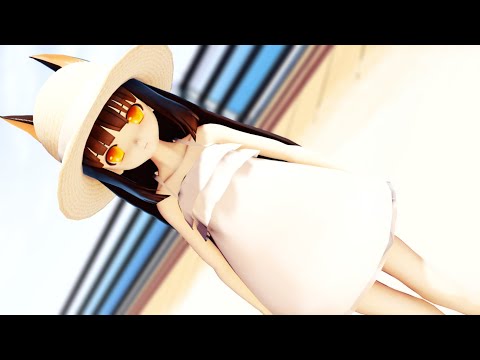 【MMDアズールレーン】サマードレスな長門ちゃんに「海を泳ぐ月」を踊ってもらいました【らぶ式】