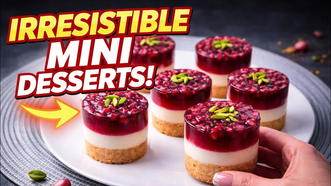 No_Bake Mini pomegranate ,so easy ,so delicious 😋