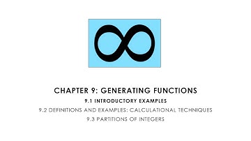 Combinatorics 9.1 Generating Functions - Introductory Examples
