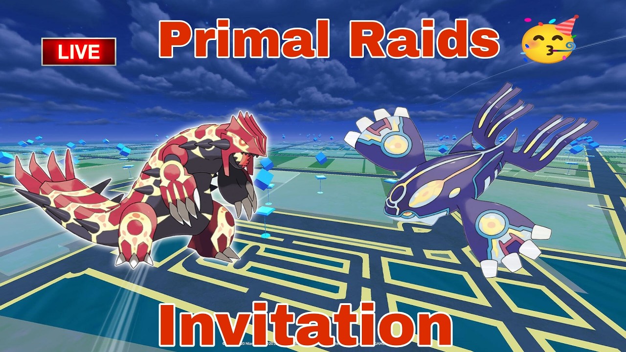 🔴Live Primal Groudon & Kyogre 🥳  Raid  invitation by  #raj4t5   in  #pokemon go